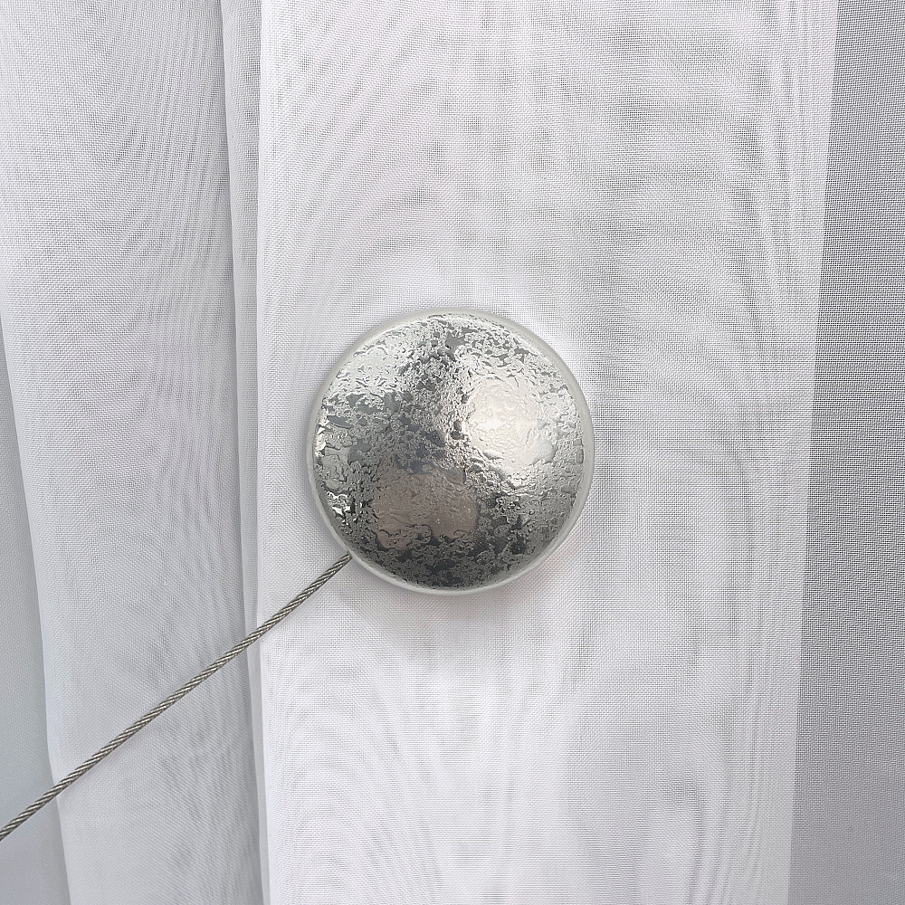 Магниты для штор и гардин Круг набор 2 шт Серебристый (81-142) Киев - изображение 4