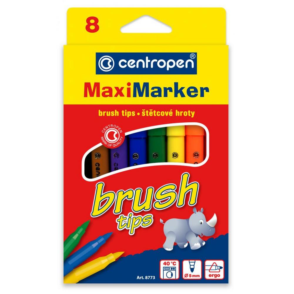 Фломастери Centropen 8773 Maxi Brush tips, 8 colors (8773/08) Вінниця - фото 1