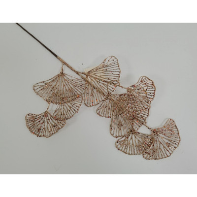 Декоративна гілка YES! Fun Лист Гінкго 62 см, золото, гліттер (973881) Вінниця - фото 1