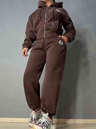 Костюм жіночий Joy One 80990 утеплений на флісі худі зі штанами коричневий, коричневий, L Київ