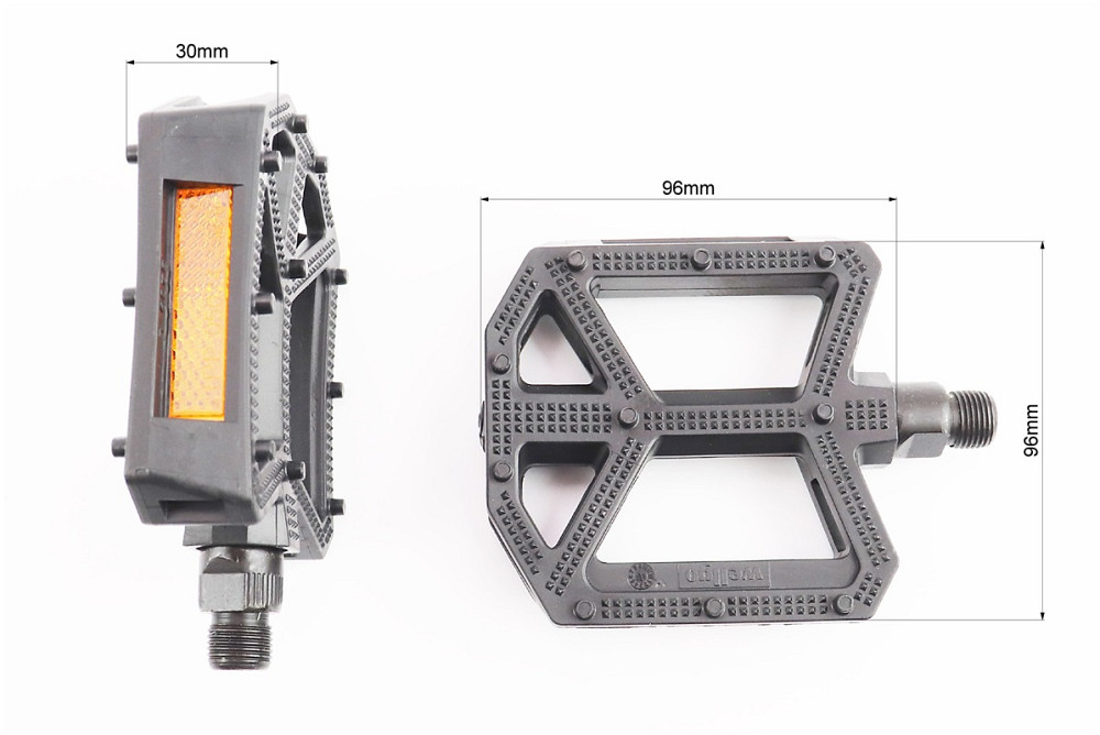 Педалі BMX 9/16" (109x96x30mm) пластикові, чорні B289DU Киев - изображение 2