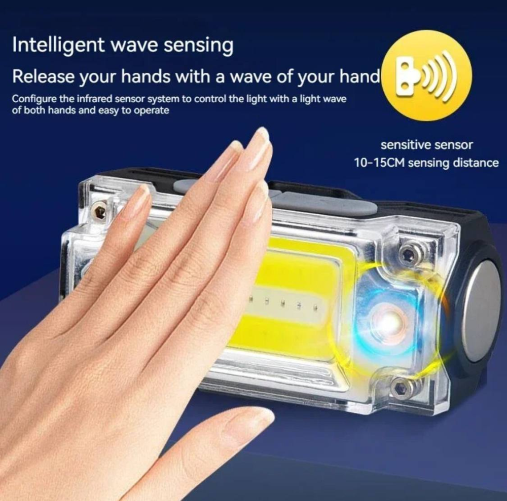 Налобний ліхтар BL-T133 з червоним світінням + сенсор Одеса - фото 5