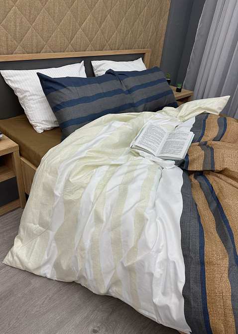 Комплект постельного белья, Decorator Vinette Евро 200х215 разноцветная полоска (88-021) Киев - изображение 6