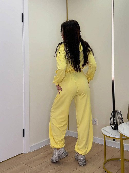 Женский прогулочный костюм: худые и брюки двунитка. Лимонный, 42/44 Одесса - изображение 4