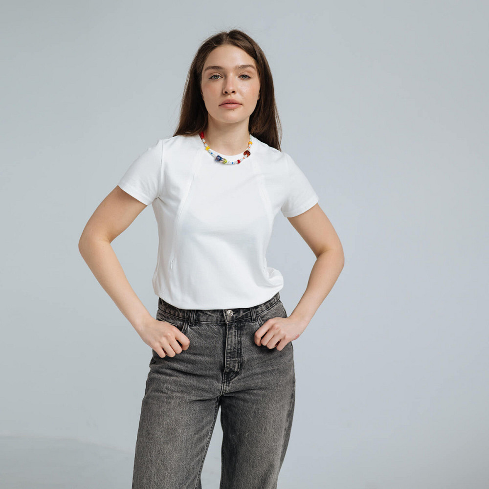 Футболка оверсайз для беременных и кормящих Молочный Киев - изображение 2