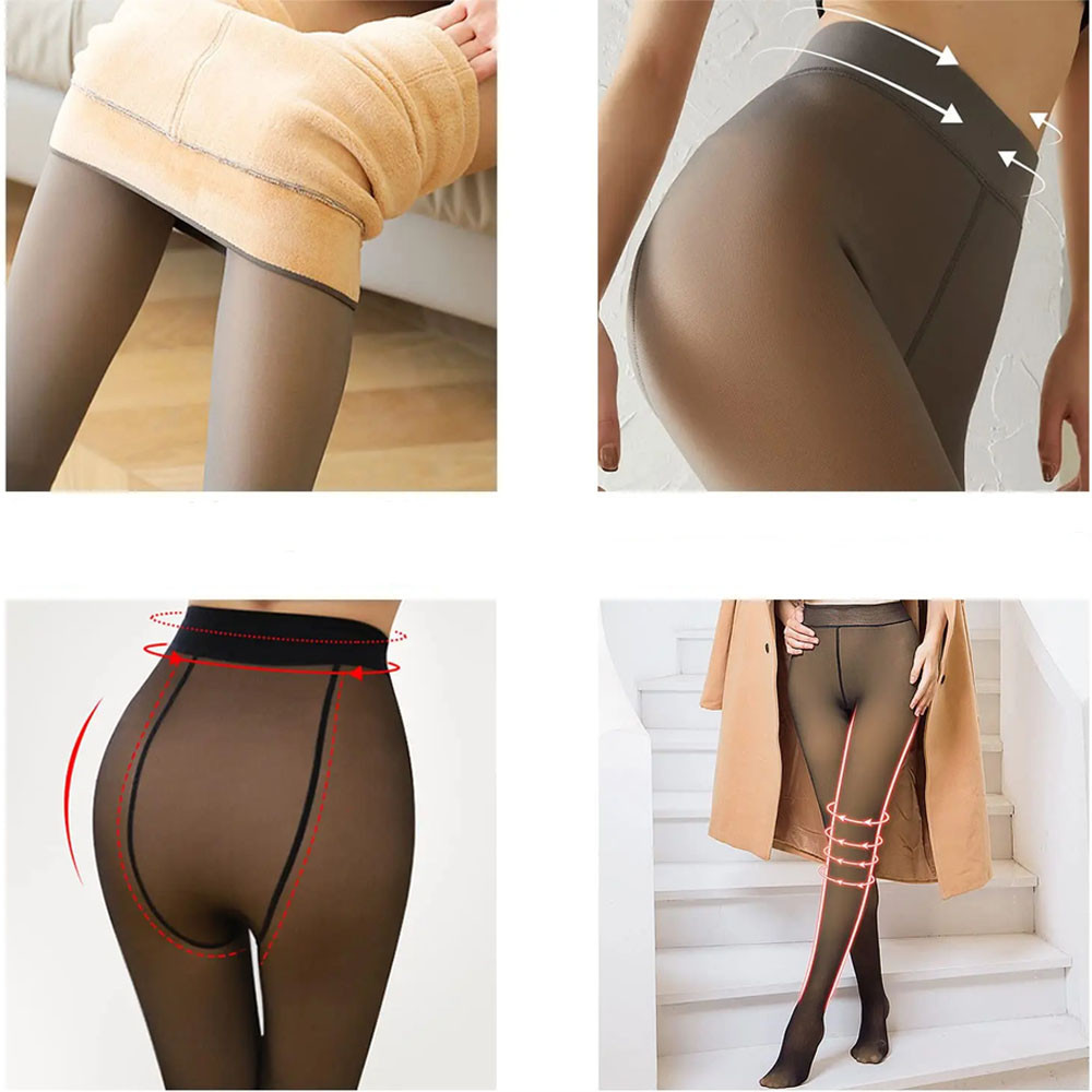 Зимние колготки с имитацией капроновых, Размер 42-48 / Женские колготки на зиму / Термоколготки меховые Киев - изображение 7