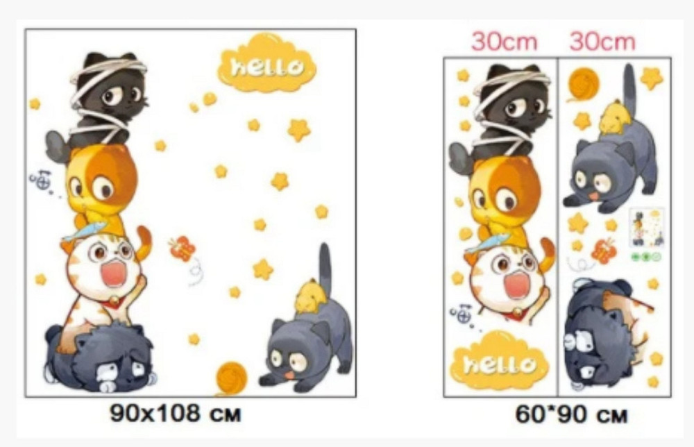 Наклейка для интерьера Котики Киев - изображение 3