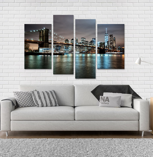 Модульна картина Нічне місто Art-37_4 Київ - фото 2