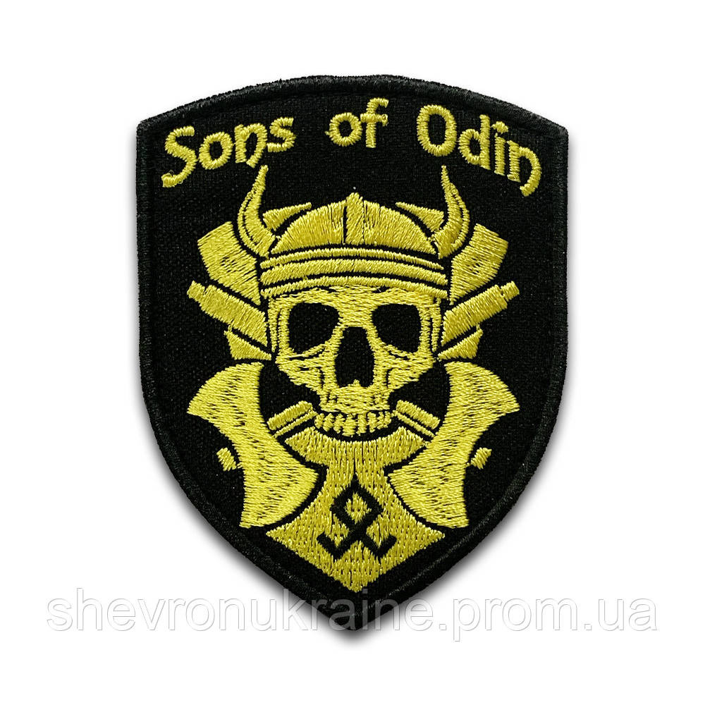 Шеврон СЫНЫ ОДИНА (Форма щит. На липучке) Размер 9x7см Киев - изображение 4