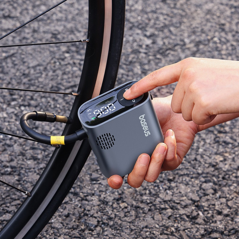 Автомобільний насос Baseus PrimeTrip Series Portable Bike Pump Cosmic Black Київ - фото 10