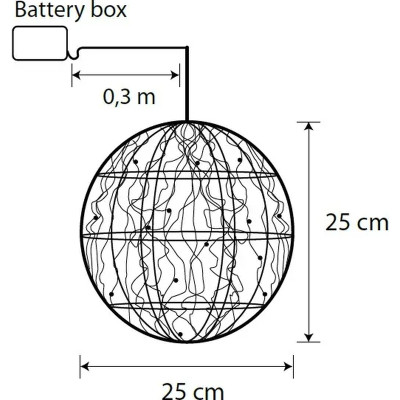 Украшение декоративное Luca Lighting Шар Серебряный D25 см 30 led (8718861660951) Винница - изображение 2