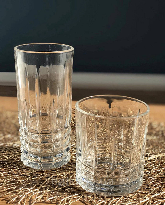 Набір склянок OLens "Ірландія" 350 мл 6 шт. високі прозоре скло для дому та ресторанів Київ - фото 1