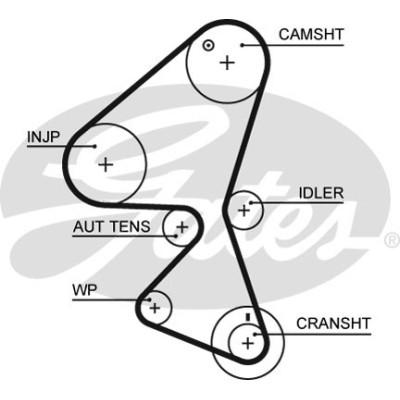Комплект ремня ГРМ с помпой Gates KP15598XS Винница - изображение 2