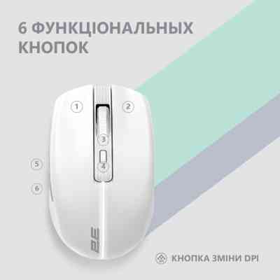 Мишка 2E MF270 Silent Rechargeable Wireless White (2E-MF270WWH) Вінниця