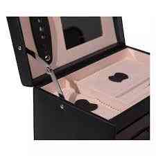 Скринька для коштовностей «Classico» на 4 віділення, чорно-рожева, 24х15х16 см Рівне