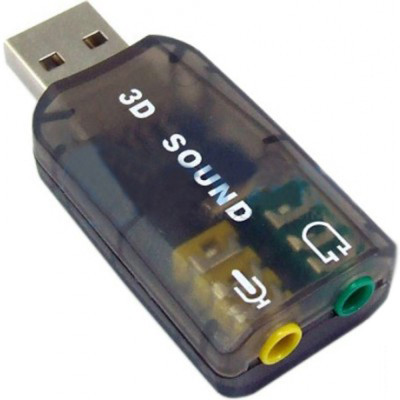 Звукова плата Dynamode USB 6(5.1) 3D RTL dark gray (USB-SOUNDCARD2.0 black) Вінниця - фото 1