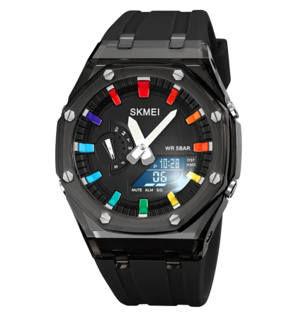 Годинники чоловічі спортивні Skmei 2100 (Чорні з чорним циферблатом) Вінниця