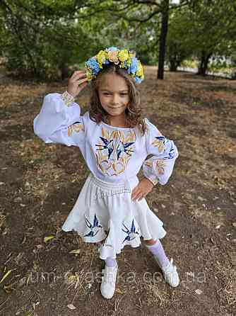 Дитяча вишита блузка з колосками та ластівками Кривий Ріг