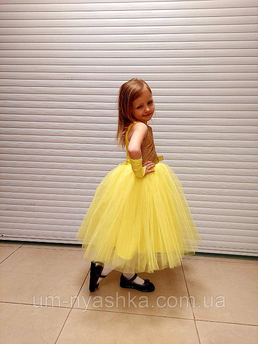 Золоте нарядне плаття на дівчинку Дитячі нарядні сукні з блискітками Кривий Ріг - фото 9