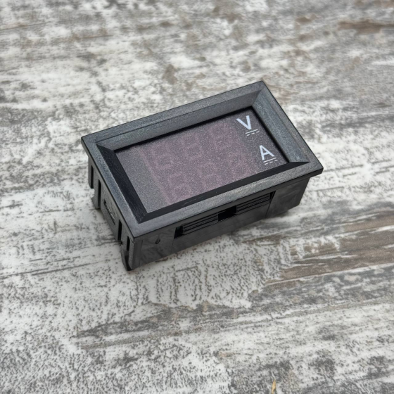 Вольтметр амперметр цифровий LED з шунтом вимір до 100В 50А панельний індикатор Київ