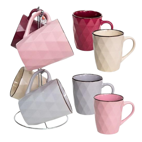 Набір чашок Грані 4 предмети 350мл на металевій стійці 021-04-11 S&T Житомир - фото 5