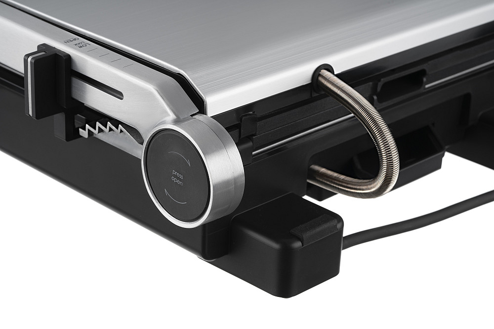 Гриль ARDESTO прижимний 2000Вт, темп. режимів-6, з`ємні пластини, розкриття на 180°, сріблястий Киев - изображение 11