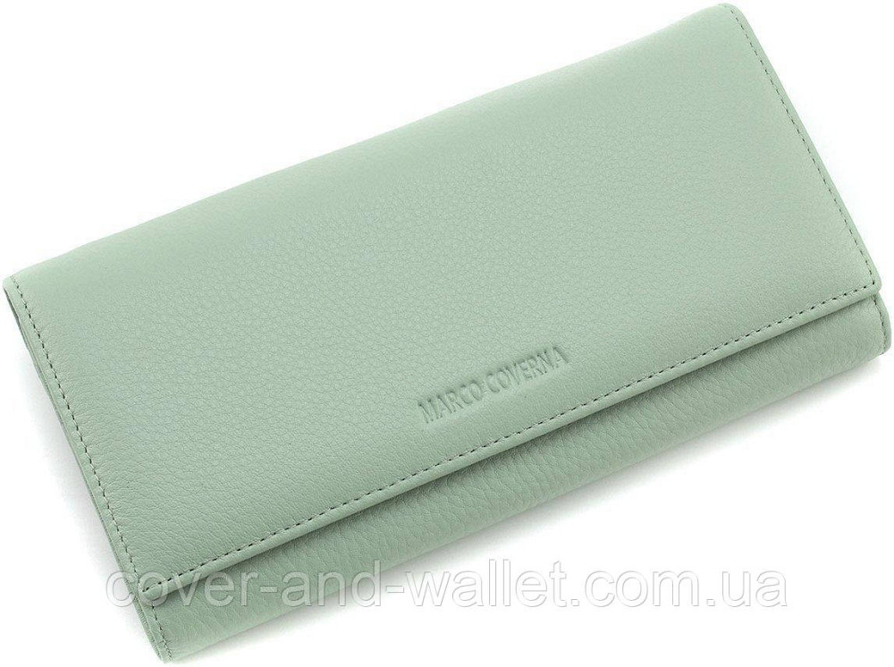 Элитный женский кошелек из натуральной кожи мятного цвета Marco Coverna W 001 Light Green Киев - изображение 3