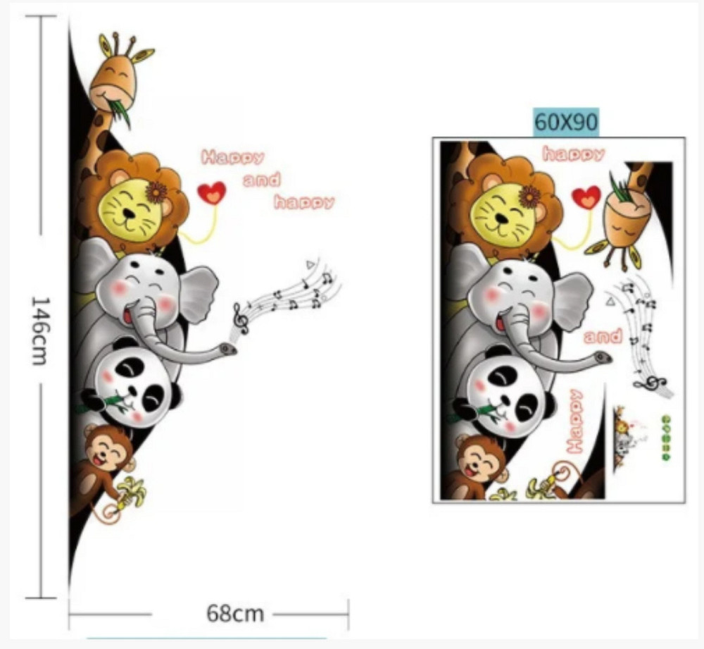 Наклейка декоративная детская Зверята Киев - изображение 4