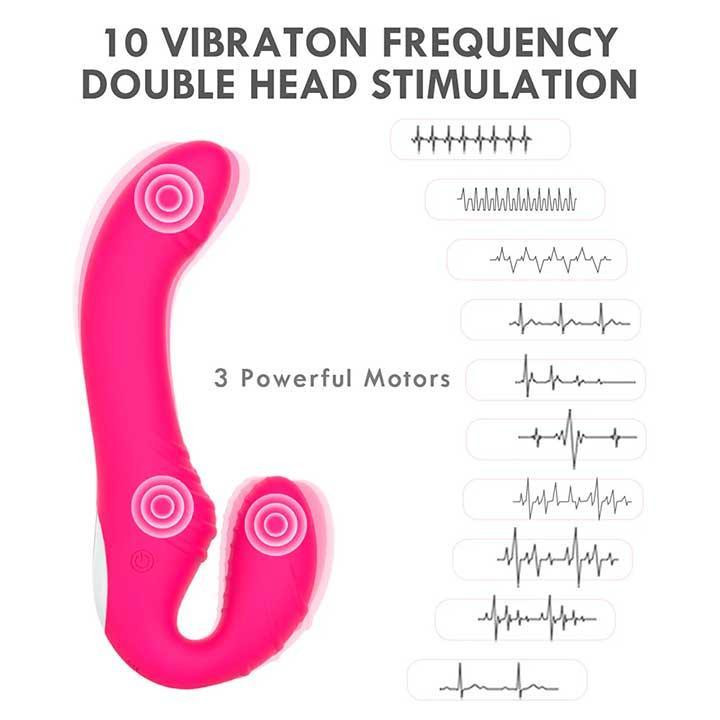 Безремневий силіконовий страпон із вібрацією й пультом Love Rider Вінниця - фото 3