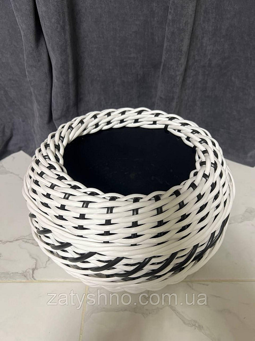 Кошик із ротанга плетений різних кольорів Київ - фото 7