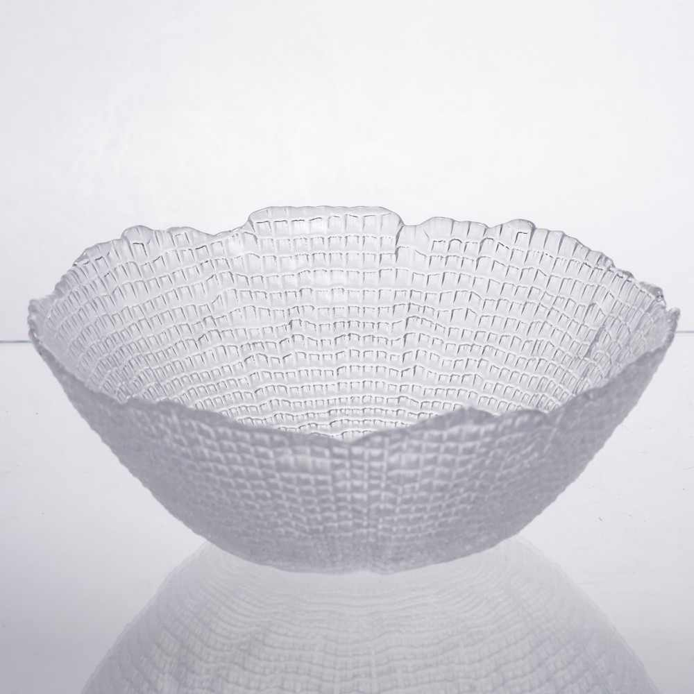 Велика прозора скляна салатниця 1 л кругла Київ - фото 1