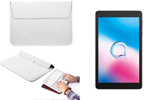 Чохол-конверт VitoCase для Alcatel 3T 8.0 2020 (9032X) з функцією підставки для планшета Білий Київ