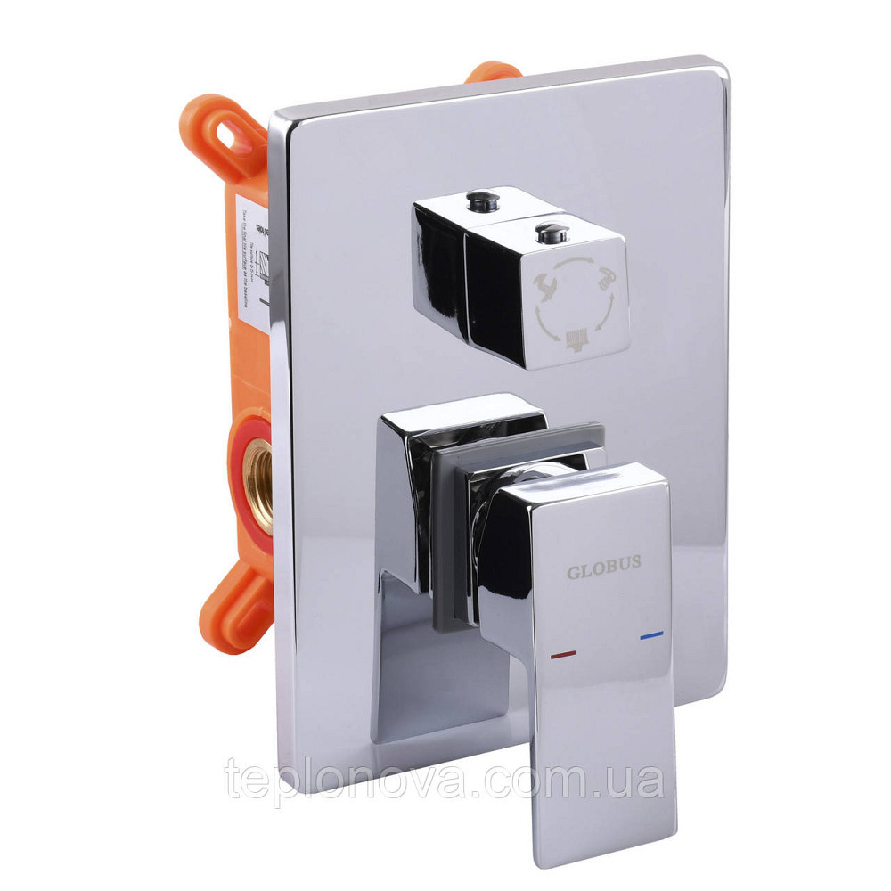 Душевая система Globus Lux SMART GLM-305L встроенная, на три потребителя, с изливом, хром Черновцы - изображение 3