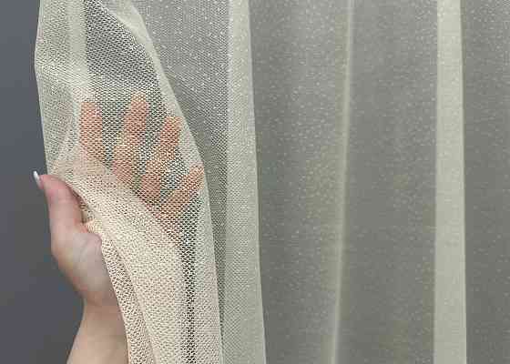 Тюль жаккард цвет молочный 1667т Киев