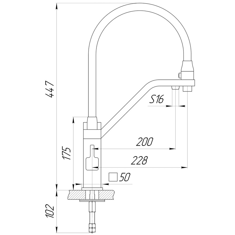 Смеситель для кухни под осмос Globus Lux LAZER GLLR-0900-11-01 (000026504) Киев - изображение 6