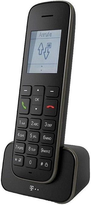 Домашний телефон, трубка и зарядная база Telekom Sinus 207 Pack черная Киев - изображение 1