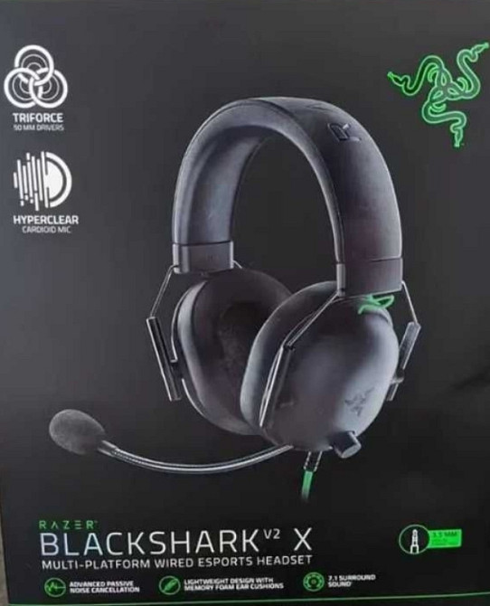 Нові! Razer BlackShark V2 X Black — ігрові навушники з 7.1 звуком. Харків - фото 8