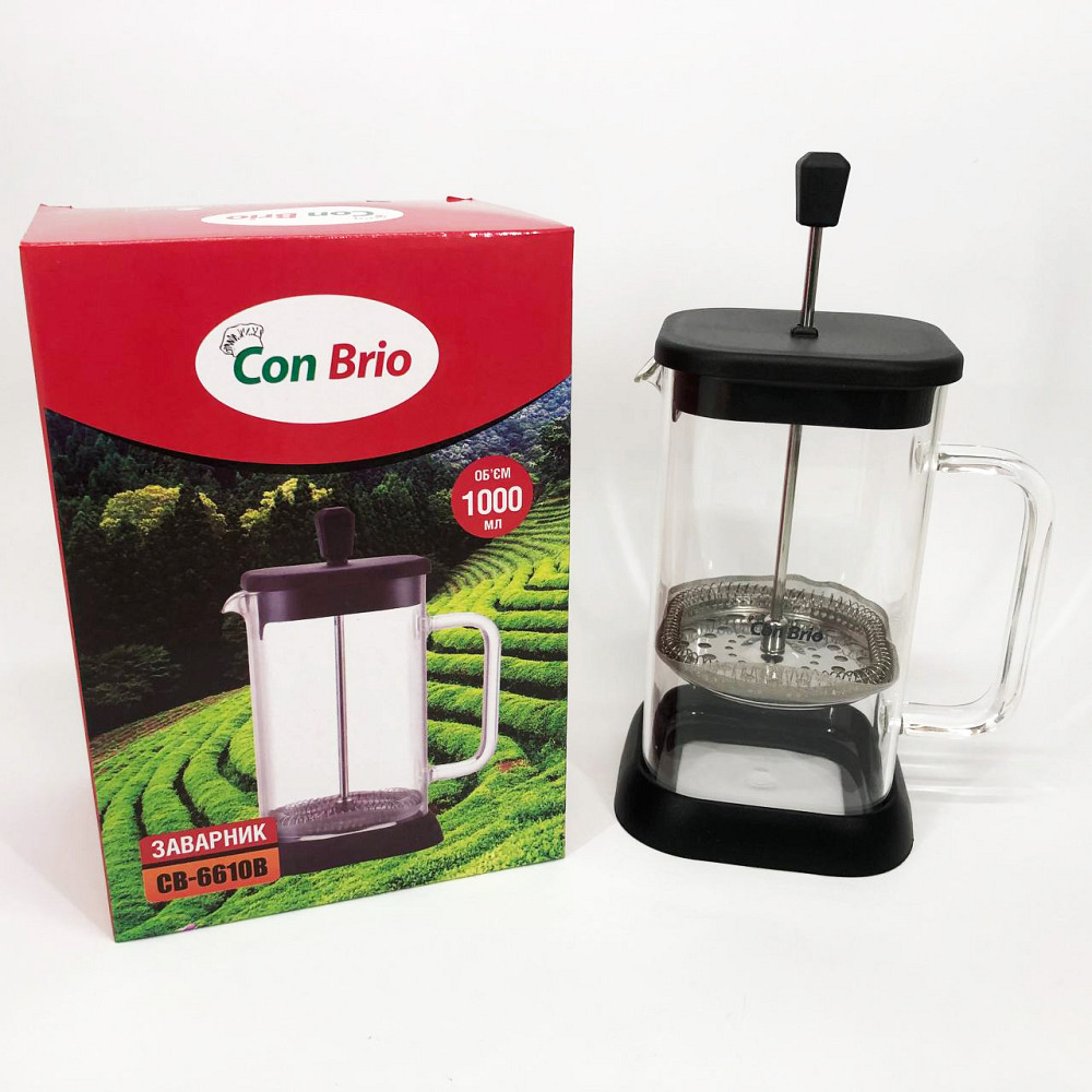Прес-заварник для чаю Con Brio CB-6610В 1000 мл, Заварники для чаю та кави Френчпрес кави AO-52 Івано-Франківськ - фото 6