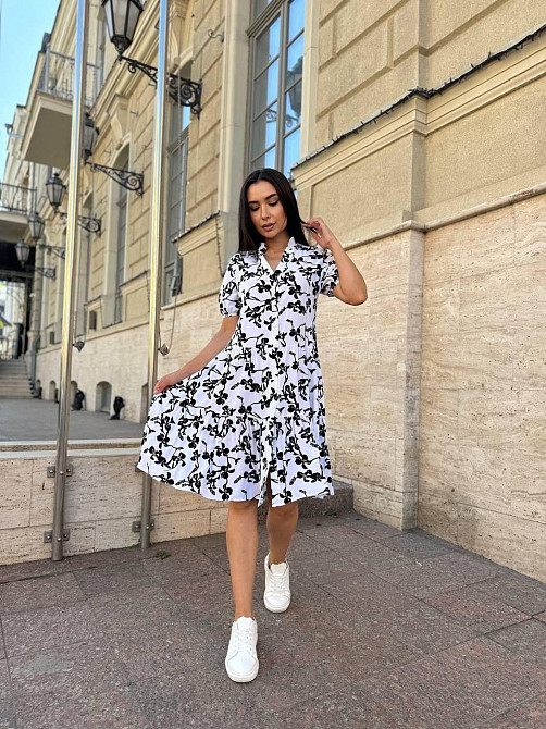 Жіноча літня сукня вільного крою, натуральний штапель.  42-56р Київ - фото 3