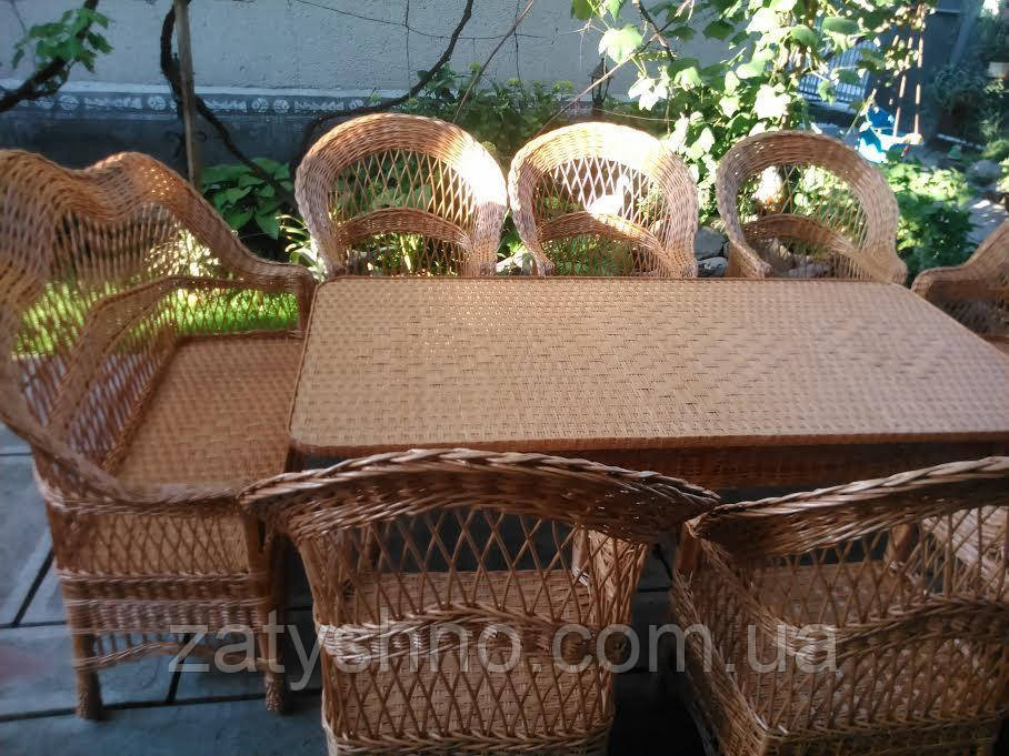 Комплект плетеной мебели из лозы стол и диваны Киев - изображение 7
