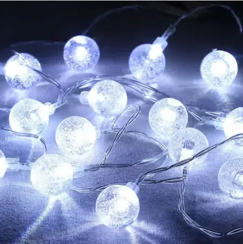 Гірлянда Кульки 100 LED Біла 10м, вулична гірлянда як кульки, світлодіодні гірлянди 100 куль Київ - фото 3