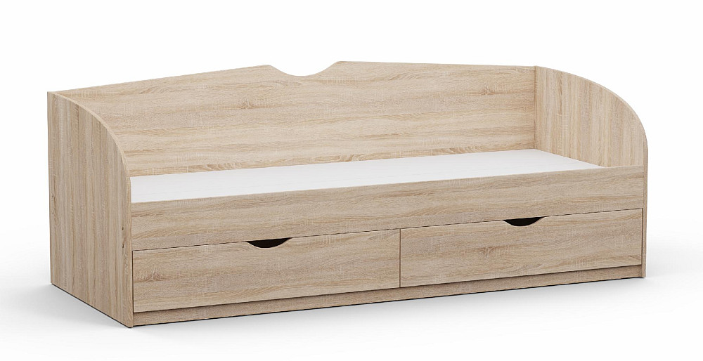 Кровать односпальная L-6, Дуб Сонома, 2030х834х766 Львов - изображение 1