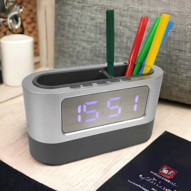 Настільний годинник органайзер з термометром та календарем 038 7334 Одеса - фото 4