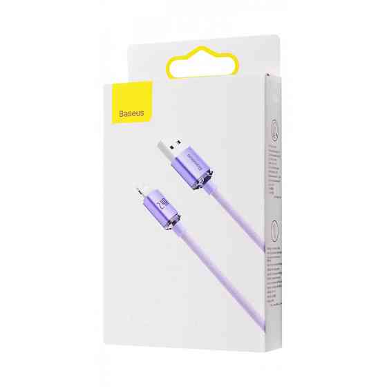 Кабель Baseus Crystal Shine Series Lightning 2.4A 2м чорний Львів