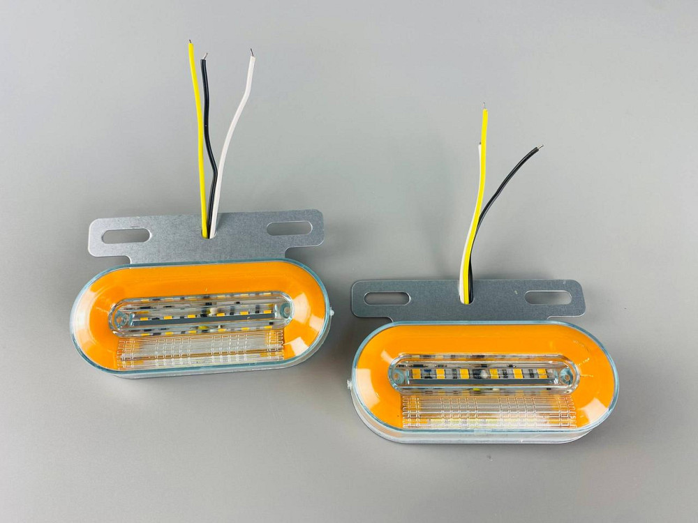 Ліхтар LED габаритний 12V, жовтогарячий, білий і "блигаюча мережа" 130 мм х 90 мм Мукачево - фото 10