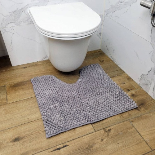 Килим мікрофібра Pineapple ананас 55х50 з вирізом гранітний PROMO Житомир - фото 2