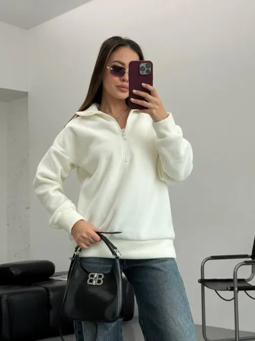 Женский флисовый теплый свитер на молнии Харьков - изображение 11