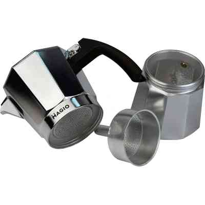 Гейзерна кавоварка Magio Срібляста 3 порції 150 мл (MG-1001) Вінниця