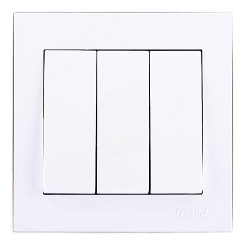 RAIN білий Вимикач внутрішній 3кл Лезард Житомир