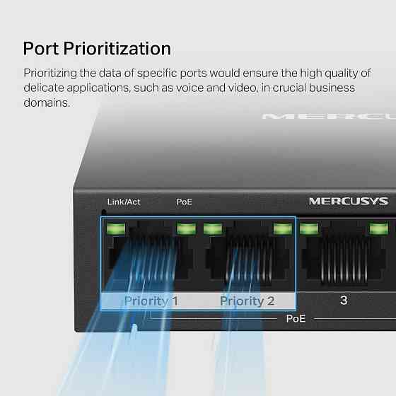 Комутатор Mercusys MS105GP ( 13223 ) Харків